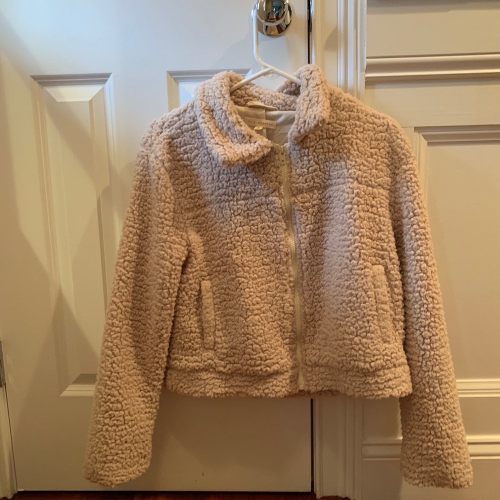 L.A. Hearts Ivory Cozy Sherpa Jacket
